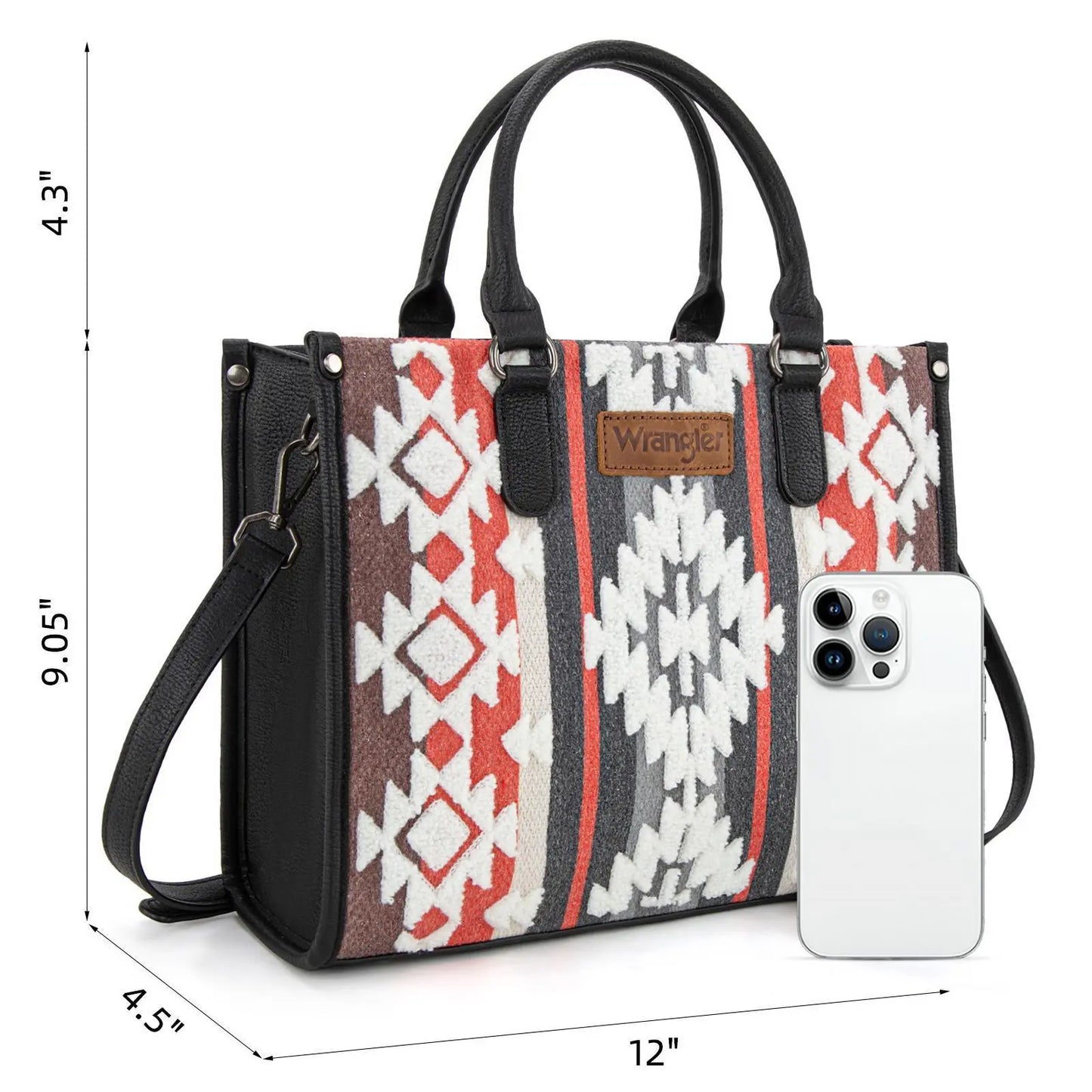 Wrangler Tote Bag for Women Large Purses and Handbags Aztec Top-Handle Bags